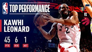 Kawhi Leonard Drops CAREERHIGH 45 Points  January 1 2019 [upl. by Chaffinch]