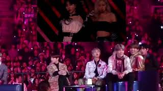 BTS REACTION TO BLACKPINK 가 사 Pretty Savage Live THE SHOW DVD 2021 [upl. by Ainesey]