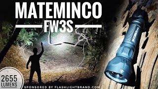 Mateminco FW3S  Floodlight 5000k amp Spotlight SFT40 2655lm 616m [upl. by Atsyrk617]