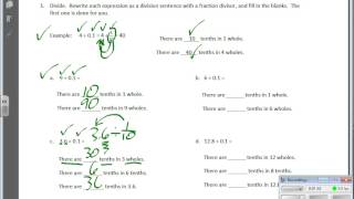 April 02 Module 4 Lesson 29 Connecting Division by a Unit Fraction to Division by Tenths and H [upl. by Philbrook]