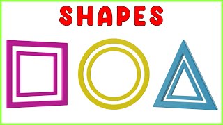 Geometrical Shapes – Circle Triangle Square Star  Shape Names Preschool amp Kindergarten Education [upl. by Eniala591]