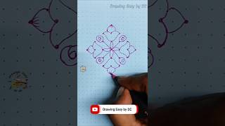 Easy rangoli  kolam rangoli  rangoli with dots  dots rangoli  daily rangoli rangoli shorts [upl. by Amliv377]