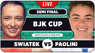 SWIATEK vs PAOLINI • Billie Jean King Cup 2024 SF • LIVE Tennis Watchalong Stream [upl. by Dnamra]