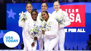 The US womens Olympic gymnastics team is set meet the team  USA TODAY [upl. by Aitnauq]