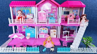 6 Minutes Satisfying with Unboxing Princess Villa Playset，Happy Family Toys ASMR  Review Toys [upl. by Asilej]