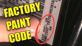 How to Find Your Paint Code on Your Car [upl. by Lody]