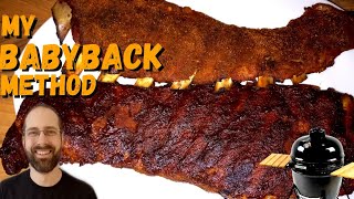 HOW TO SMOKE BABYBACK RIBS  ALDI KAMADO [upl. by Avihs]