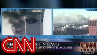 911 South Tower collapses Pentagon hit [upl. by Neehar927]