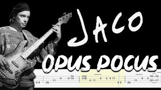 Jaco Pastorius  Opus Pocus Accurate Bass Tabs And Tutorial  By ChamisBass jacopastorius [upl. by Hezekiah]