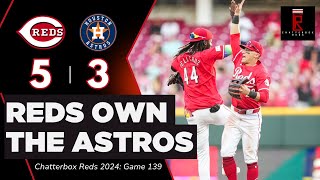 Cincinnati Reds Win 7th Straight Game vs Houston Astros  Chatterbox Reds  Game 139 [upl. by Lietman]