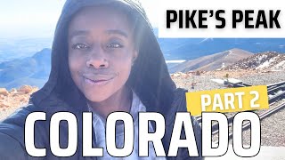 Pikes Peak in Colorado is worth the ascent but the drive down was EPIC 🙌🏾⛰️🚙 [upl. by Rica662]