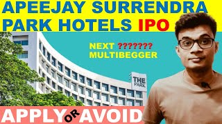 Apeejay surrendra park hotels ipo review  CA Pradeep Rajput [upl. by Kaule]