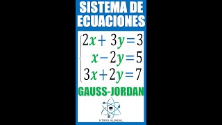 Sistema de Ecuaciones 3x2 Gauss Jordan tutorial algebralineal shorts [upl. by Rengaw]