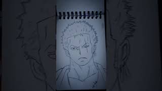 How to draw zoro😈 zoro anime song onepiece [upl. by Ylloj]