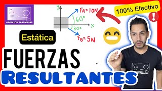 ✅​FUERZAS RESULTANTES Vectoriales 100 𝙀𝙛𝙚𝙘𝙩𝙞𝙫𝙤😎​🫵​💯​  FísicaEstática [upl. by Gnouhp]