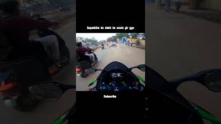 Superbike ko dekh ke uncle bike se gir gye 💥bikelover foryou crash zx10r ytshots [upl. by Dogs]