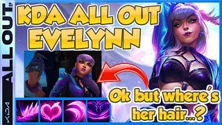 💎 KDA ALL OUT EVELYNN MAKES THE AUDIENCE and herself BALD  PBE Skin Showcase  Erick Dota [upl. by Aenahs]