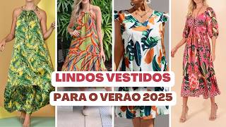 VESTIDOS PRIMAVERA VERÃO 2025  Cores Estampas e Mais e Outras TENDÊNCIAS da MODA 2025 [upl. by Ziana]