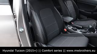 Hyundai Tucson 20152016201820192020 seat covers MW Brothers Leather interior [upl. by Lanrev]