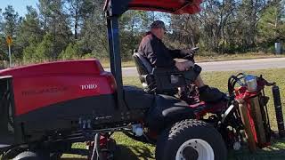 2011 Toro Reelmaster 7000 Diesel Reel Mower [upl. by Nosyaj]