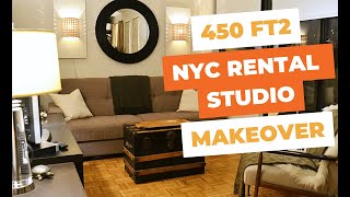 Small space living NYC studio apartment makeover [upl. by Cathyleen309]