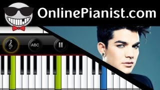 Adam Lambert  Better Than I Know Myself  Piano Tutorial [upl. by Alael]