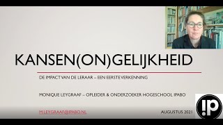 Kansengelijkheid  Webinar Hogeschool IPABO [upl. by Ahsekin]