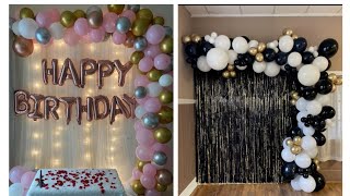 Simple Home Balloon Decoration Ideas 💡 Balloon Decoration Ideas  Home Balloon Decoration [upl. by Elsey]