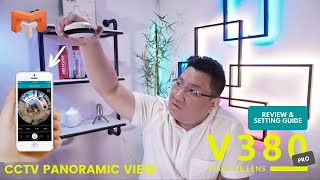 Tutorial Cara Setting Camera 360 Fisheye Panoramic View V380 [upl. by Ahsok271]