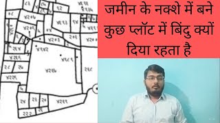 जमीन के नक्शे में बने कुछ प्लॉट में बिंदु क्यों दिया रहता है [upl. by Eirrem]