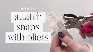 Attatch snaps press fasteners with PRYM pliers [upl. by Letram]