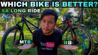 Road bike vs mountain bike sa long ride ano ang mas maganda sa dalawa Mtb vs RB [upl. by Wye]