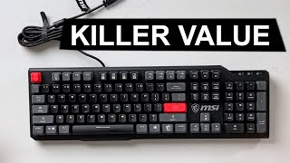 MSI Vigor GK41 Dusk Mechanical Gaming Keyboard Unboxing amp Review [upl. by Adahs598]