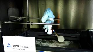 TÜV Rheinland Toys  Flammability Test for Soft Filled Toys [upl. by Alorac]