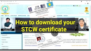 How to download your STCW certificate from DG Shipping [upl. by Nalorac435]