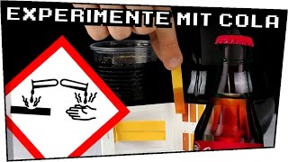 5 EXPERIMENTE mit COLA  Experimente für zuhause  Heimexperimente 71 [upl. by Eirak]