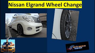 Nissan Elgrand Wheel Change [upl. by Jarvis]