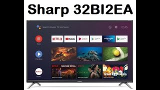 TV Sharp HD READY ANDROID 32BI2EA Erstinstallation Fernbedienung koppeln Smart TV WLan verbinden [upl. by Apfel]