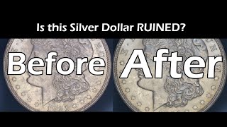 How To Restore A Silver Dollar With Acetone  Is This Morgan Dollar Ruined [upl. by Gorman122]