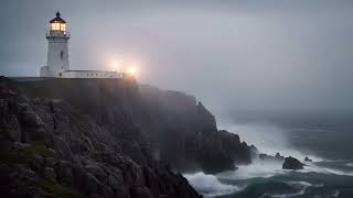 Relaxation by a Foggy Ocean and Lighthouse Ambience [upl. by Isobel727]