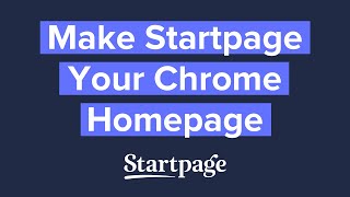 Make Startpage Your Chrome Homepage [upl. by Paulson]