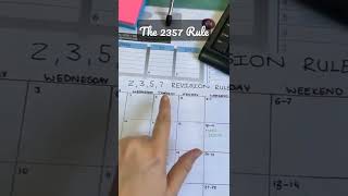 The 2357 rule for Revision  🎥 missangler on Tiktok  Study Hack shorts youtubeshorts [upl. by Nawrocki]