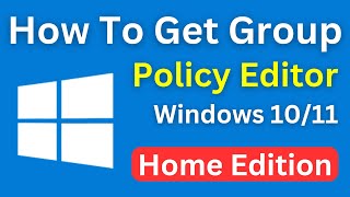 Install Group Policy Editor in Windows Home Edition using CMD [upl. by Daile]