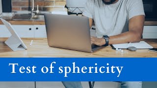 Test of Sphericity using SPSS  Repeated Measure Anova test [upl. by Cob]