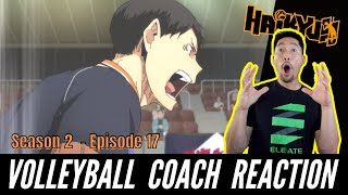 Volleyball Coach Reacts to HAIKYUU S2 E17  Ennoshita replaces injured Daichi vs Wakunan [upl. by Safier]