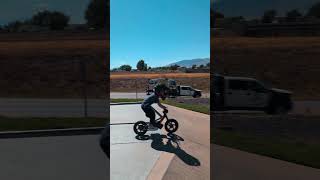 Six year old ripping at Lehi skatepark in Utah on an electric bike [upl. by Serena]