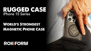 NEW for iPhone 15 Series  Go RUGGED with a ROKFORM Case [upl. by Bernadene]