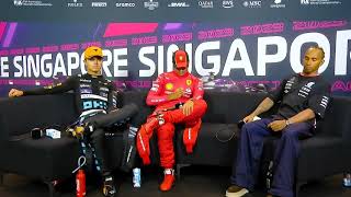 Post Race Press Conference Singapore Grand Prix [upl. by Hyacinth516]