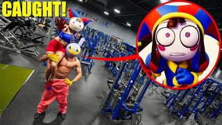 I CAUGHT POMNI AND JAX BEING SUS AT THE GYM IN REAL LIFE DIGITAL CIRCUS MOVIE [upl. by Zorine507]