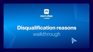 Recruitee How to use disqualification reasons [upl. by Ahsieym]